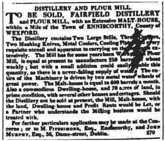 Dublin Evening Packet and Correspondent 22 May 1838   Fairfield  Sale (550x470).jpg